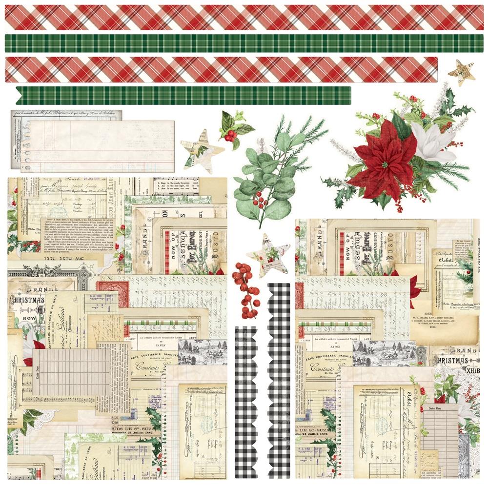 Simple Stories Vintage Believe Page Kit 25538 Christmas Plaid