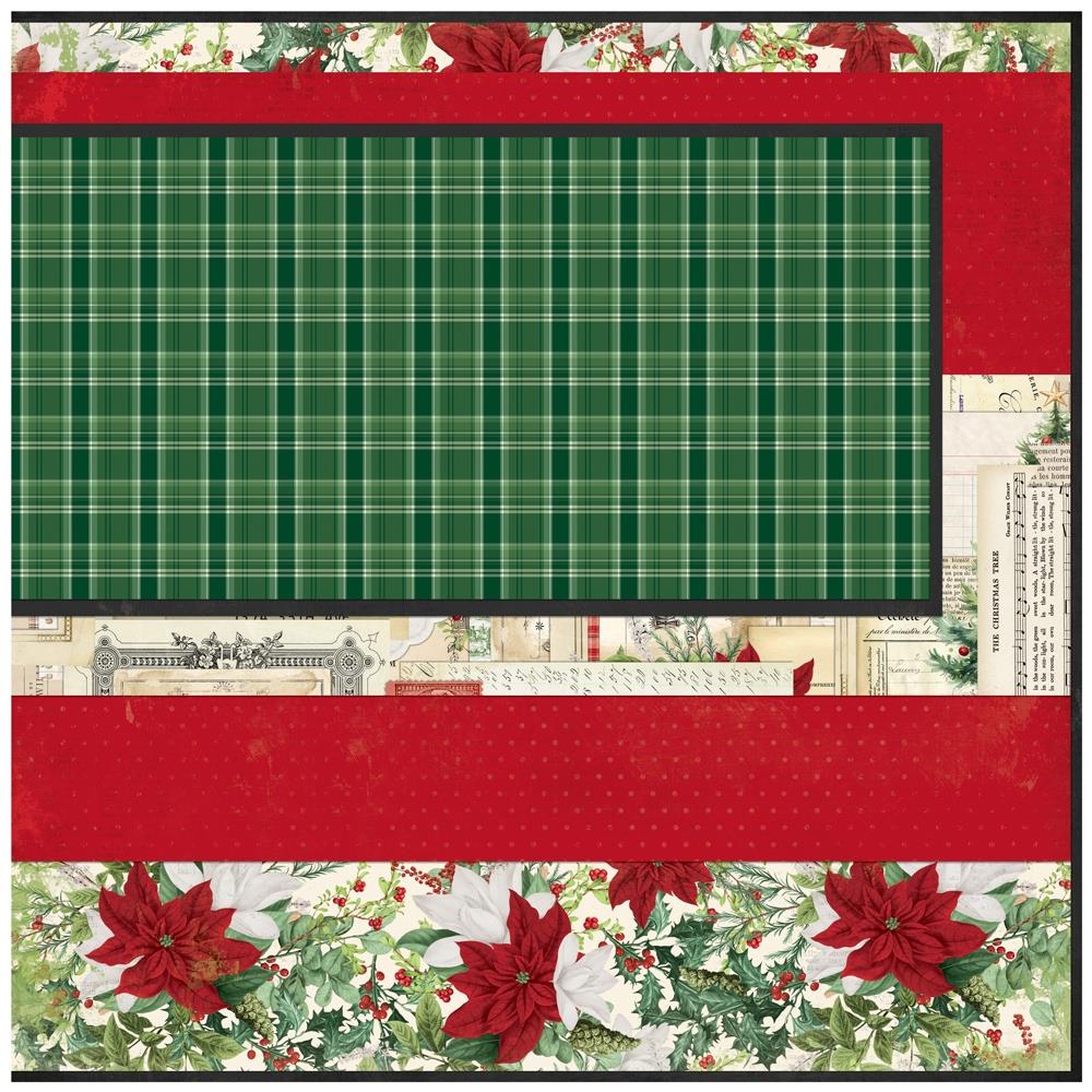 Simple Stories Vintage Believe Page Kit 25538 Christmas Plaid Designs