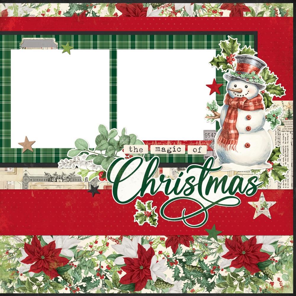Simple Stories Vintage Believe Page Kit 25538 Christmas Snowman