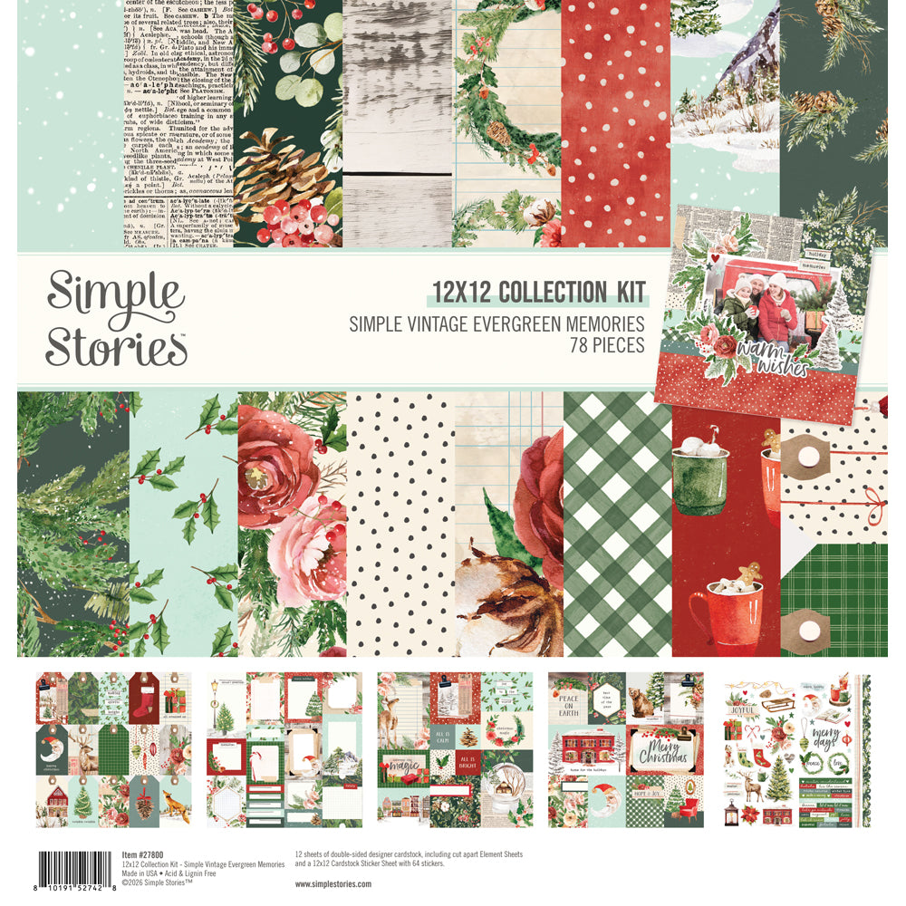 Simple Stories Vintage Evergreen Memories 12 x 12 Collection Kit 27800