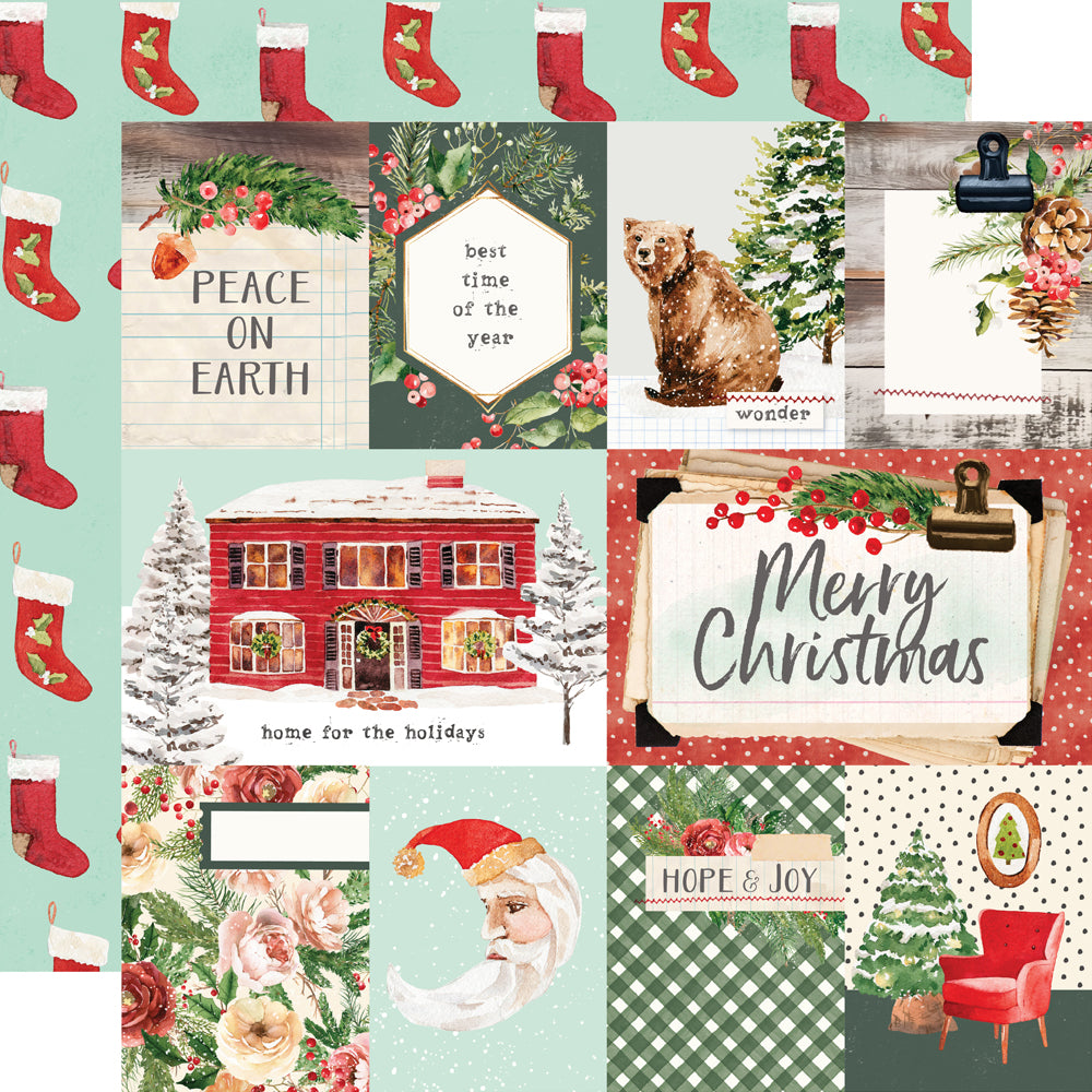 Simple Stories Vintage Evergreen Memories 12 x 12 Collection Kit 27800 Christmas Elements