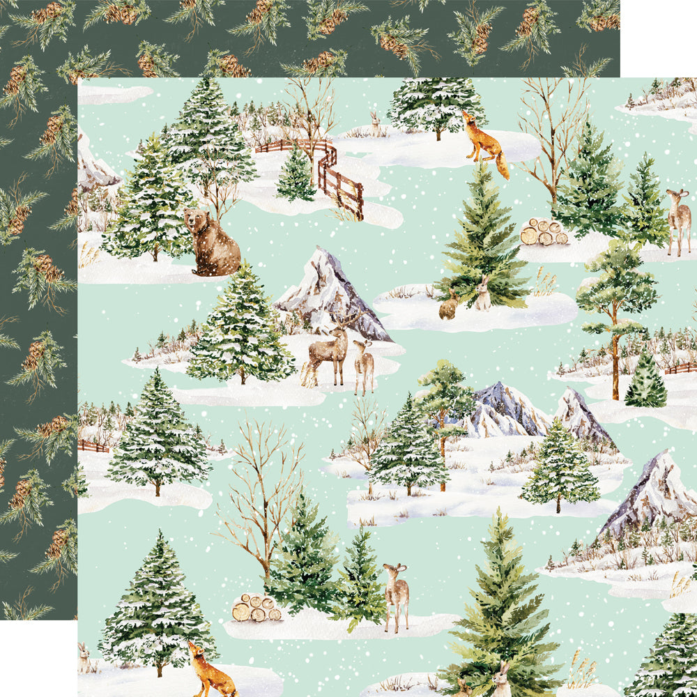 Simple Stories Vintage Evergreen Memories 12 x 12 Collection Kit 27800 Fresh Snow