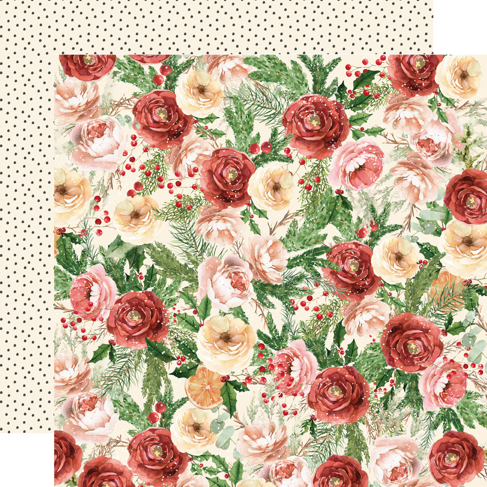 Simple Stories Vintage Evergreen Memories 12 x 12 Collection Kit 27800 Frosted Blooms