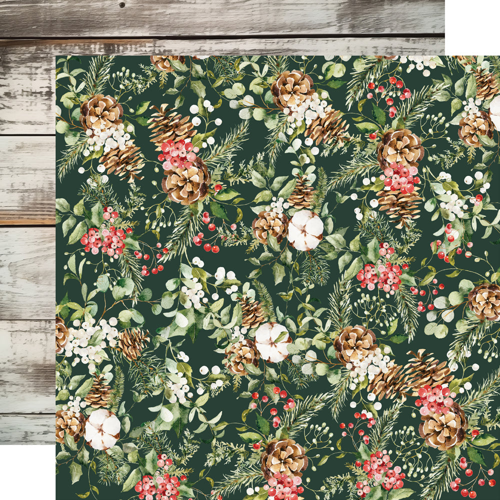 Simple Stories Vintage Evergreen Memories 12 x 12 Collection Kit 27800 Pines And Petals