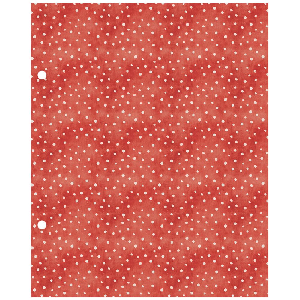 Simple Stories Vintage Evergreen Memories 6 x 8 Binder Inserts 27834 Christmas Dots Paper