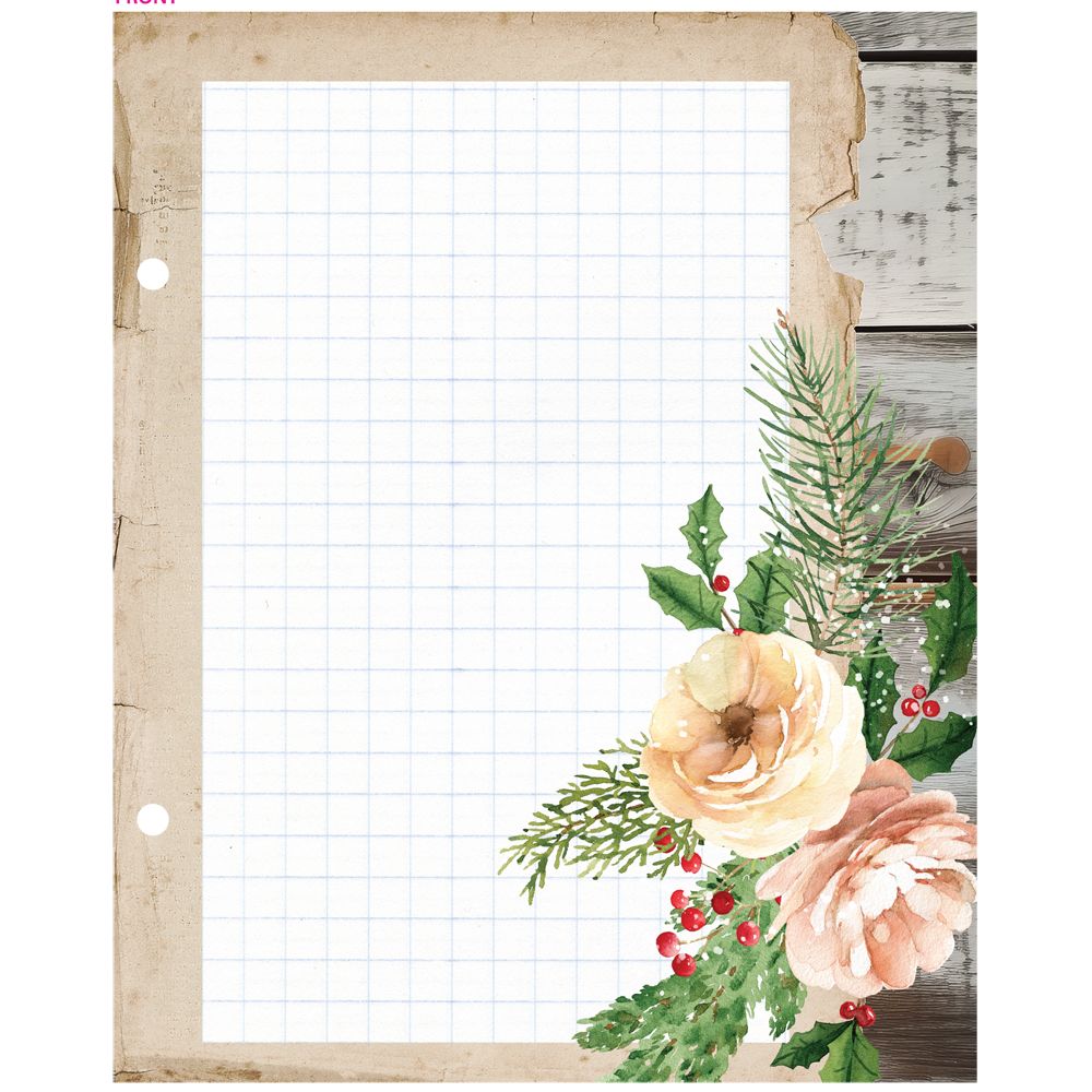 Simple Stories Vintage Evergreen Memories 6 x 8 Binder Inserts 27834 Christmas Grid