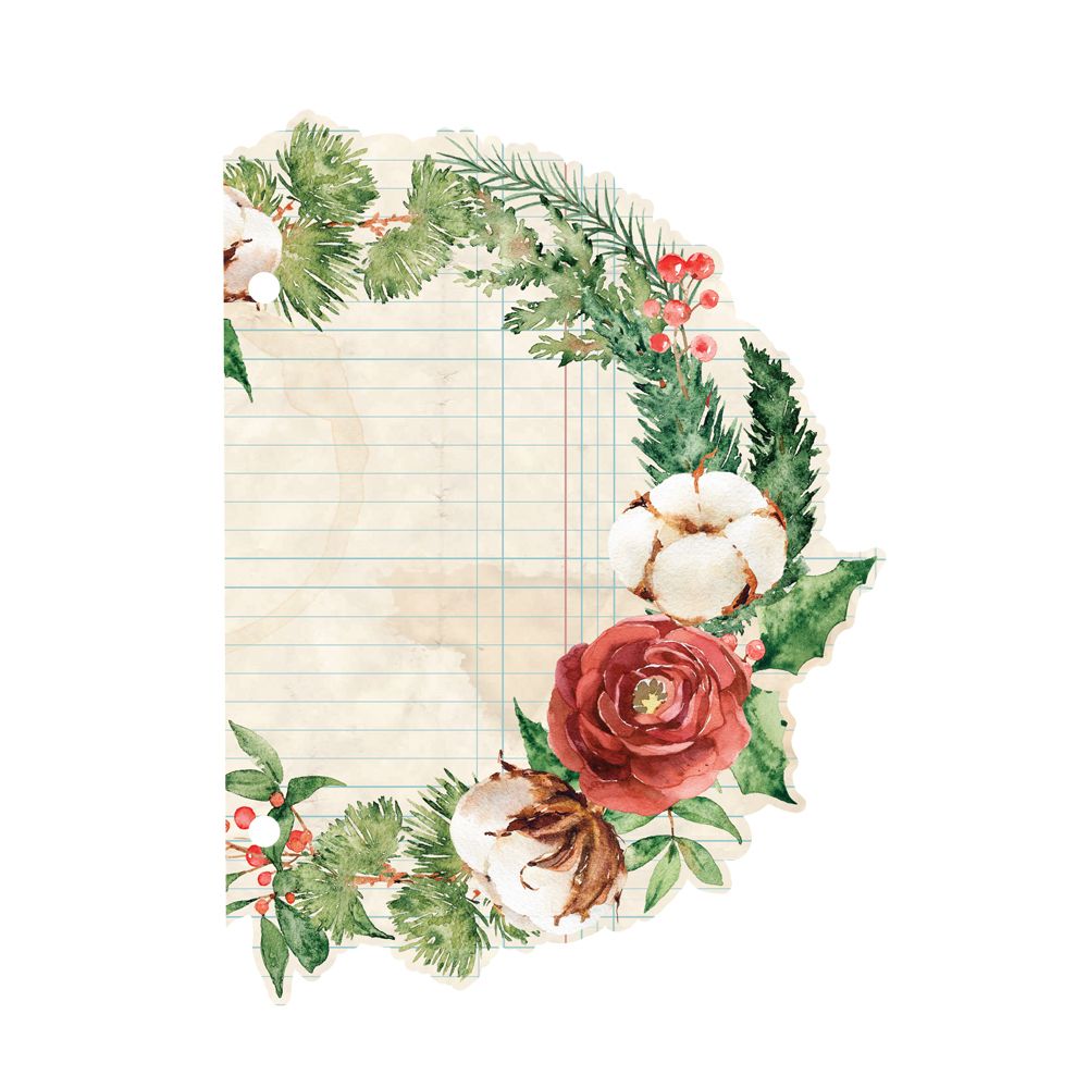 Simple Stories Vintage Evergreen Memories 6 x 8 Binder Inserts 27834 Christmas Wreath