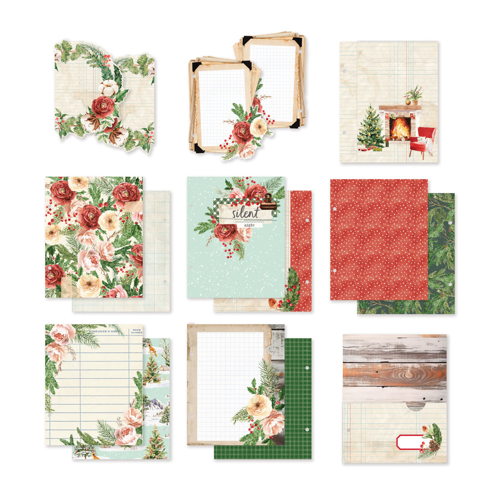 Simple Stories Vintage Evergreen Memories 6 x 8 Binder Inserts 27834 Detailed Swatches
