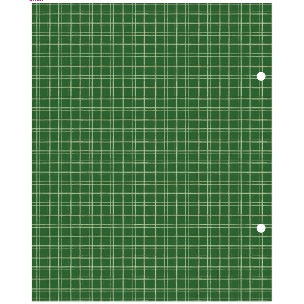 Simple Stories Vintage Evergreen Memories 6 x 8 Binder Inserts 27834 Green Grid Paper