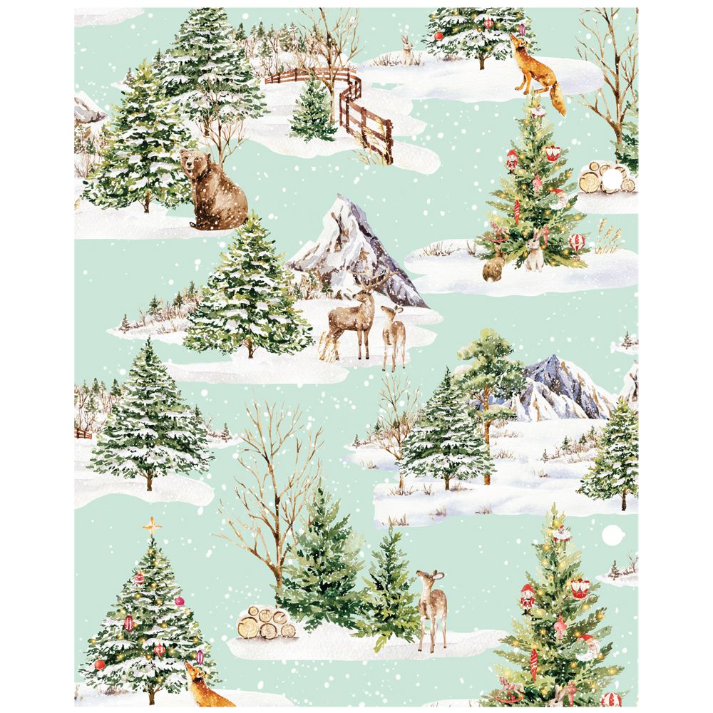 Simple Stories Vintage Evergreen Memories 6 x 8 Binder Inserts 27834 Winter Scene