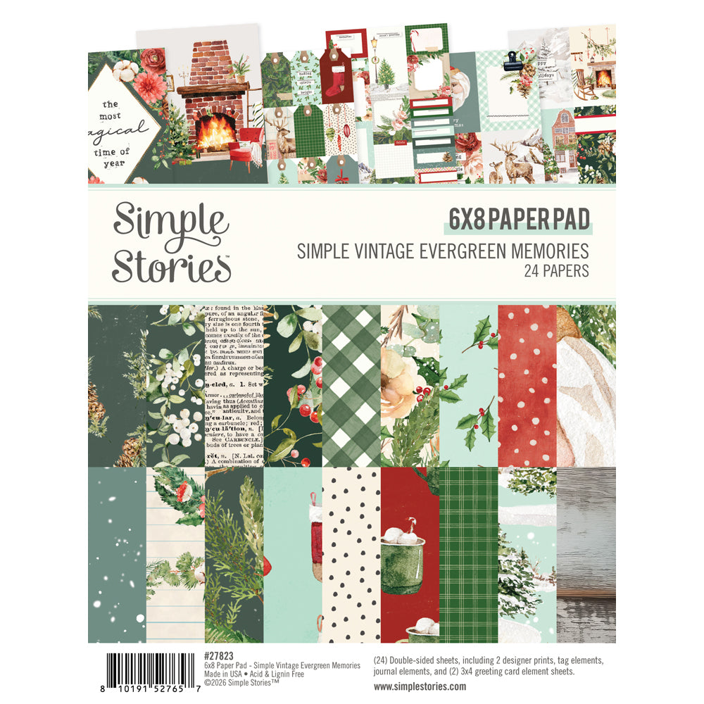Simple Stories Vintage Evergreen Memories 6 x 8 Paper Pad 27823