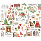 Simple Stories Vintage Evergreen Memories Bits And Pieces 27826 Christmas Imagery