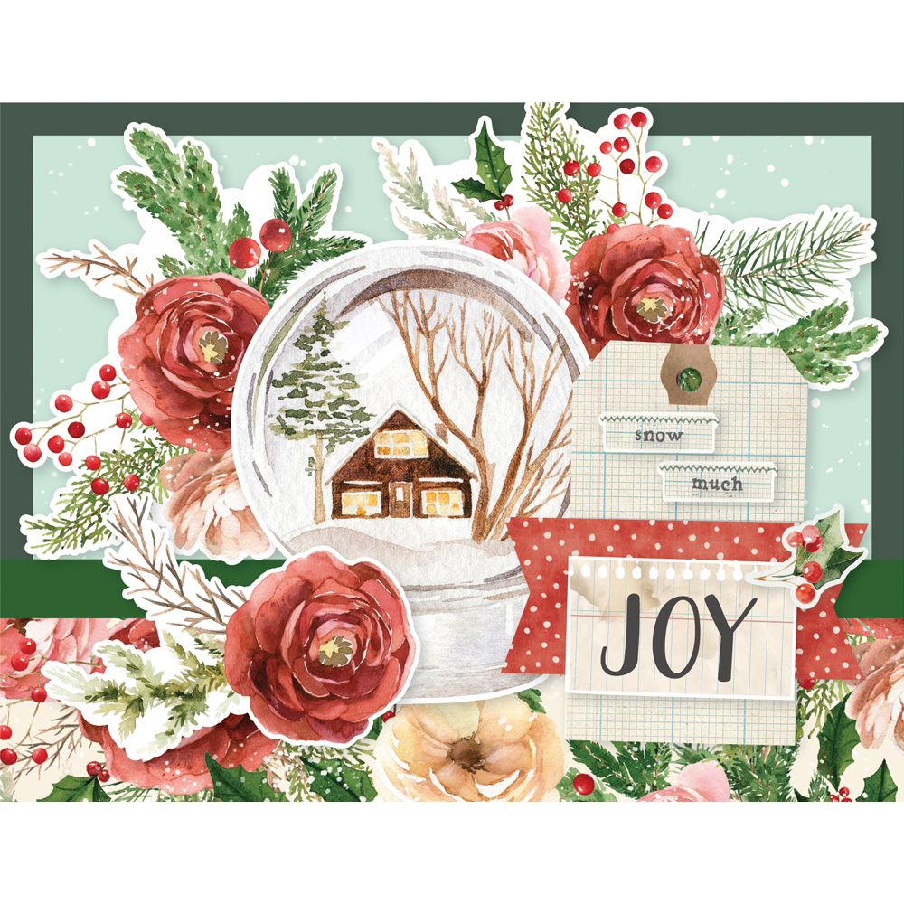 Simple Stories Vintage Evergreen Memories Card Kit 27835 Snow Much Joy