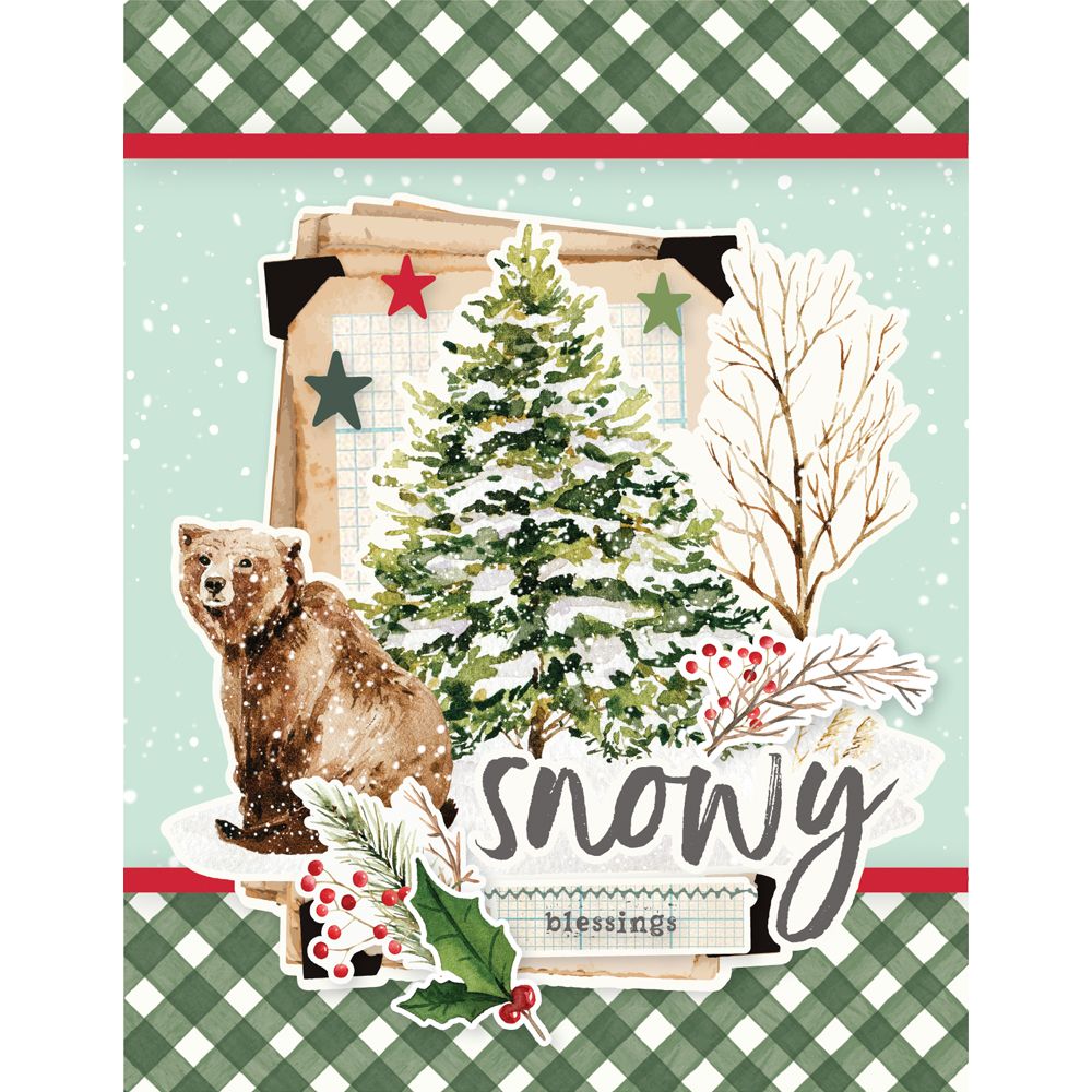 Simple Stories Vintage Evergreen Memories Card Kit 27835 Snowy Blessings