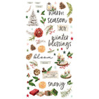 Simple Stories Vintage Evergreen Memories Card Kit 27835 Winter Blessings Sentiments
