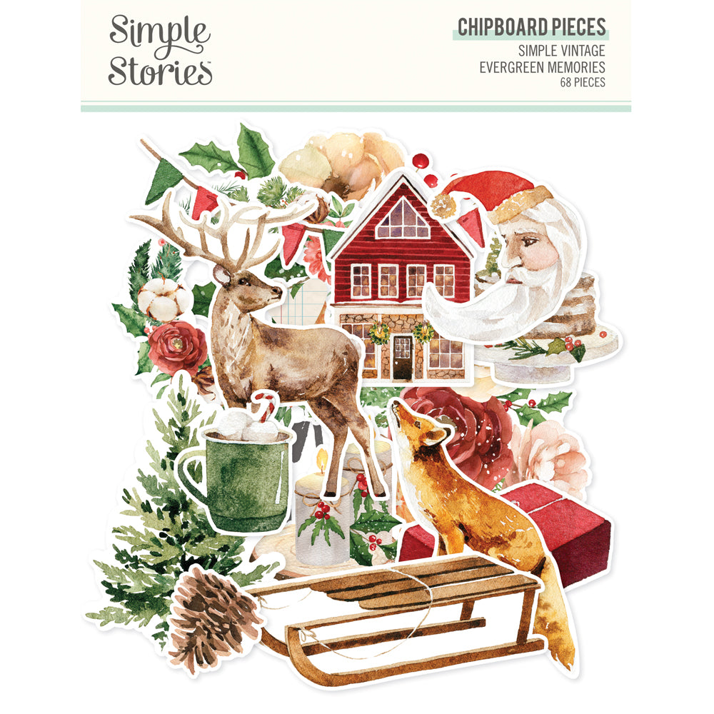 Simple Stories Vintage Evergreen Memories Chipboard Memories 27825
