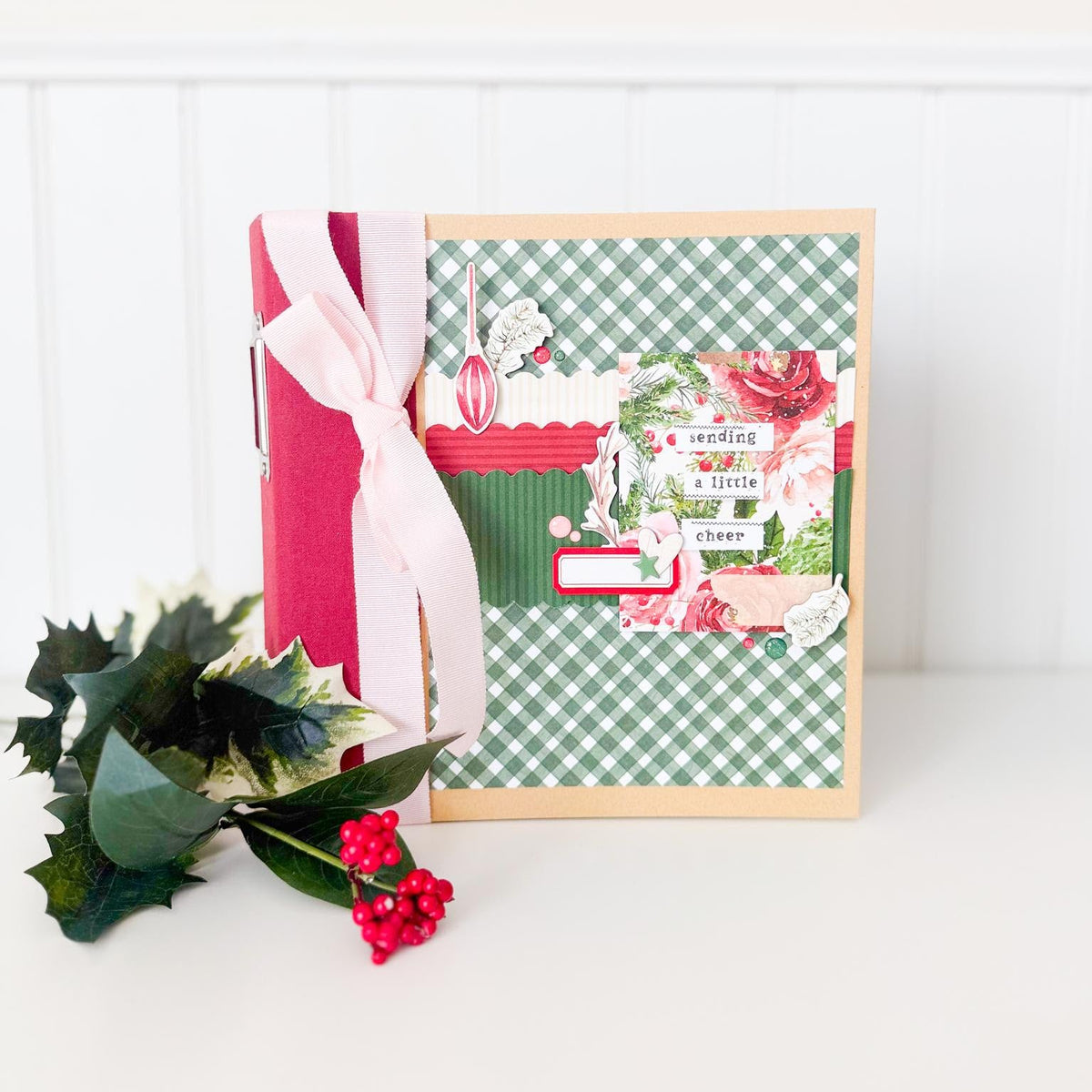 Simple Stories Vintage Evergreen Memories Chipboard Memories 27825 Sending Cheer Binder