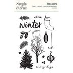 Simple Stories Vintage Evergreen Memories Clear Stamps 27824