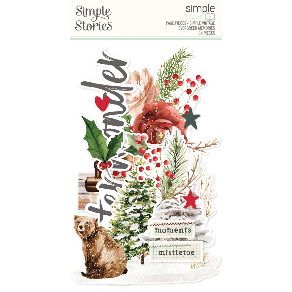 Simple Stories Vintage Evergreen Memories Page Pieces 27833