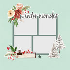 Simple Stories Vintage Evergreen Memories Page Pieces 27833 Winter Wonder Layout