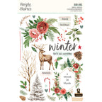 Simple Stories Vintage Evergreen Memories Rub Ons 27829 Christmas Sentiments