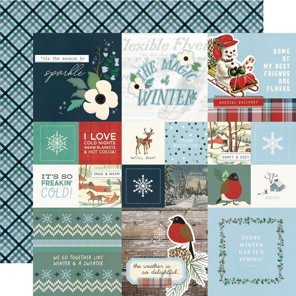 Simple Stories Vintage Flannel Season 12 x 12 Collection Kit 25300 2X2/4X4 Elements