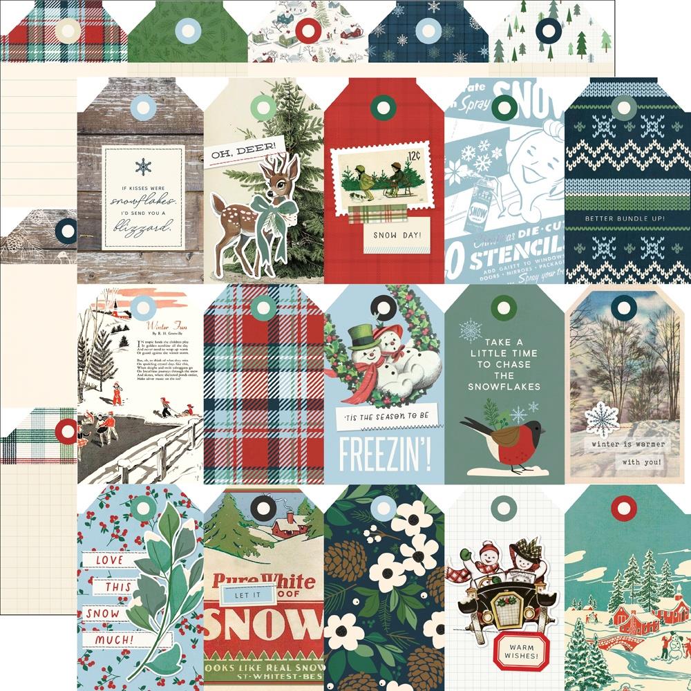 Simple Stories Vintage Flannel Season 12 x 12 Collection Kit 25300 Tag Elements