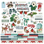 Simple Stories Vintage Flannel Season 12 x 12 Collector's Essential Kit 25301 Cardstock Stickers