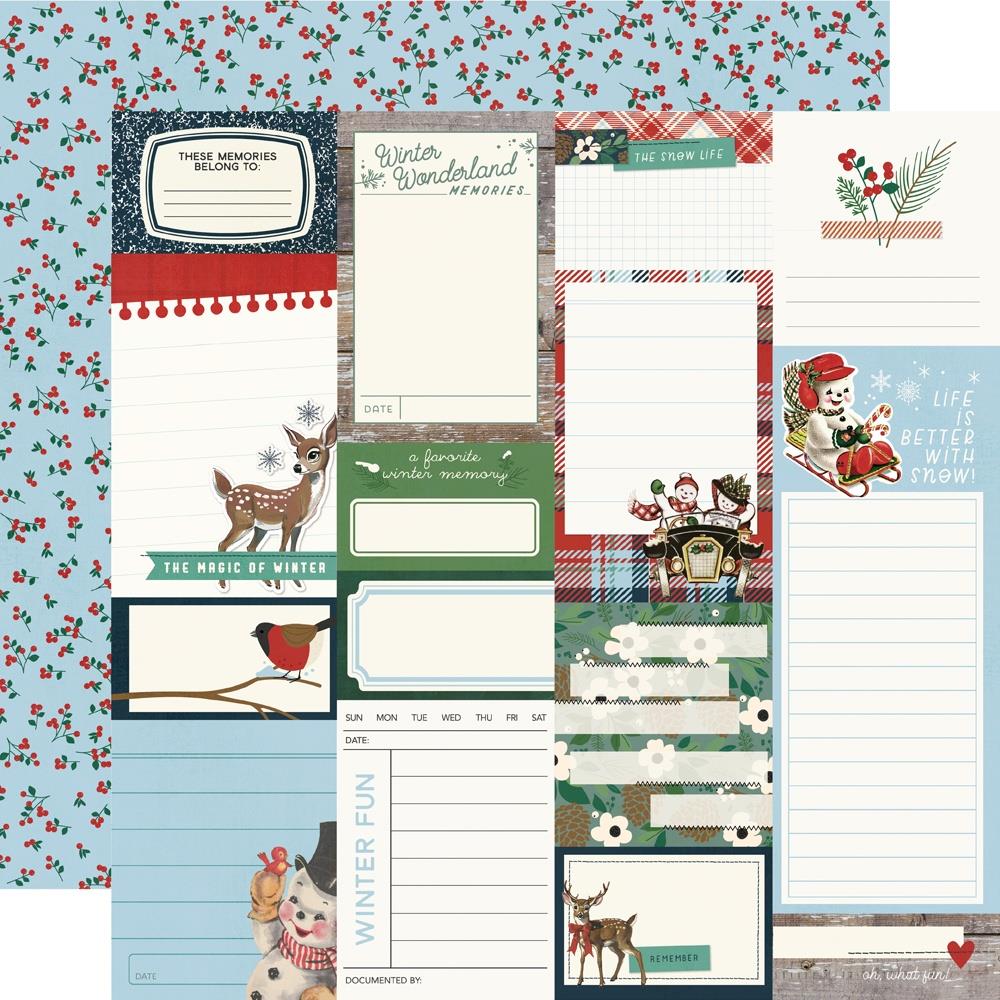Simple Stories Vintage Flannel Season 12 x 12 Collector's Essential Kit 25301 Journal Elements