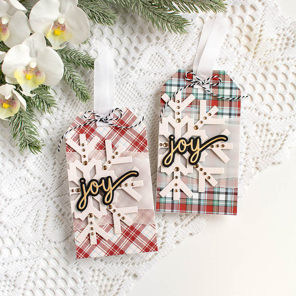 Simple Stories Vintage Flannel Season 6 x 8 Paper Pad 25315 Plaid Christmas Tags | color-code:ALT01