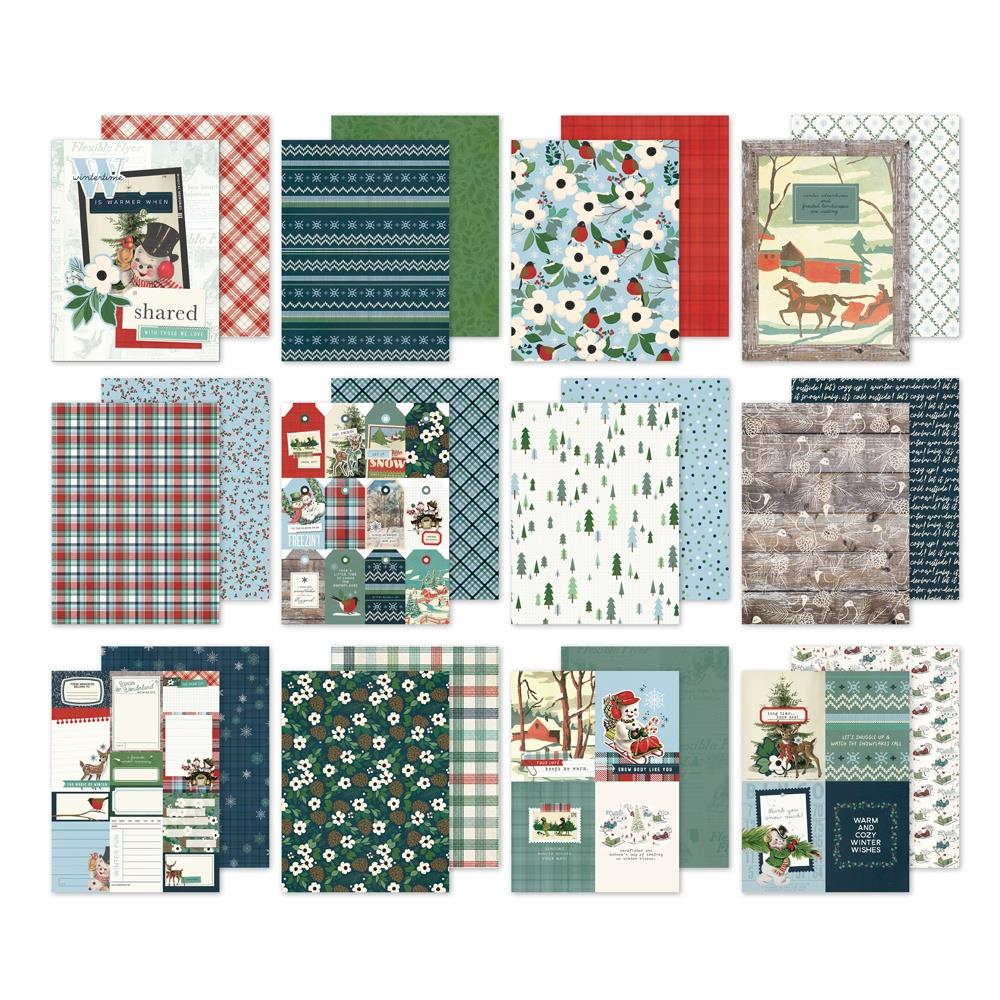 Simple Stories Vintage Flannel Season 6 x 8 Paper Pad 25315 Winter Backgrounds