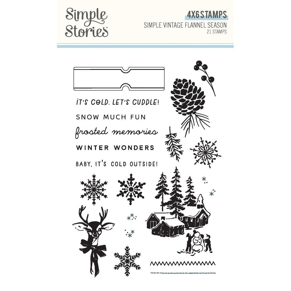 Simple Stories Vintage Flannel Season Clear Stamps 25316