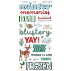 Simple Stories Vintage Flannel Season Foam Stickers 25323 Snow Sentiments