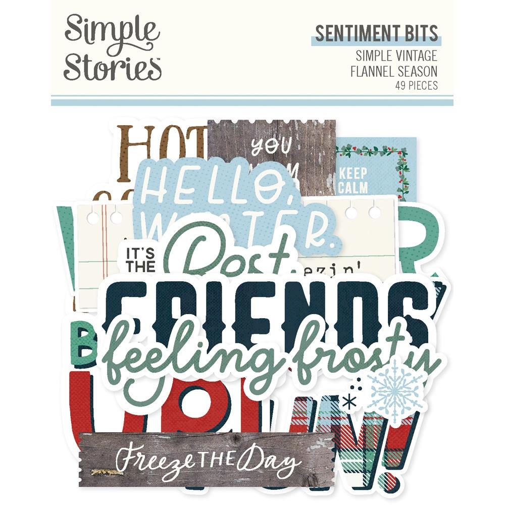 Simple Stories Vintage Flannel Season Sentiment Bits And Pieces 25320