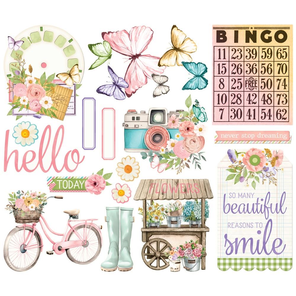 Simple Stories Vintage Flower Shoppe Big Bits And Pieces 24235 Bingo Card