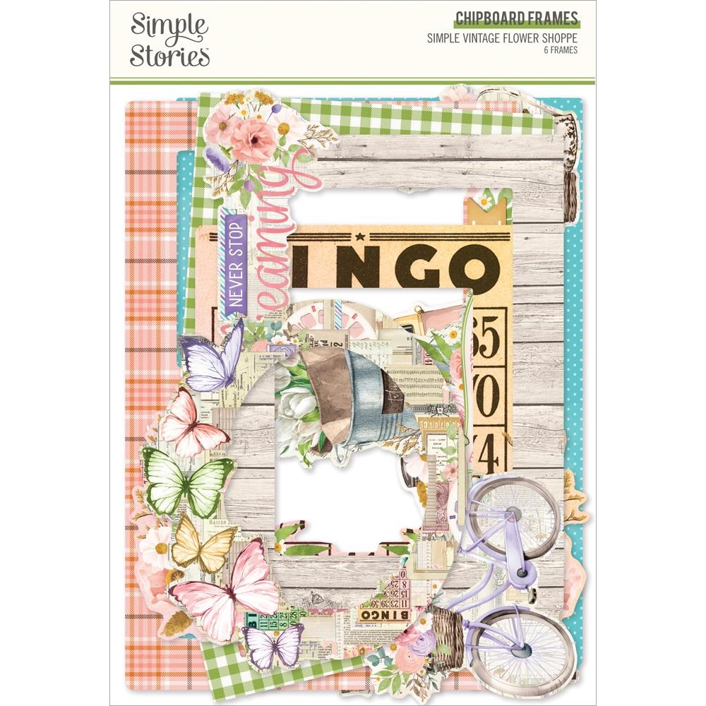 Simple Stories Vintage Flower Shoppe Chipboard Frames 24226