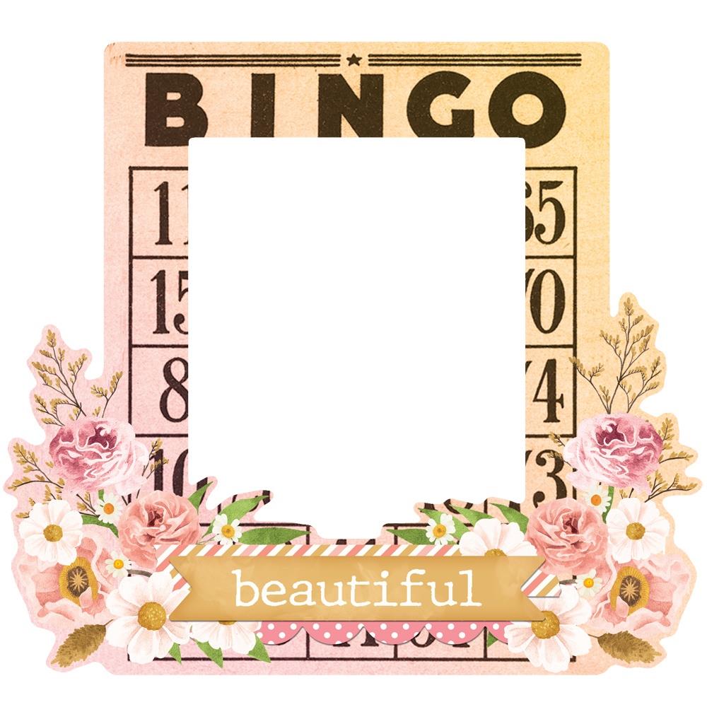 Simple Stories Vintage Flower Shoppe Chipboard Frames 24226 Bingo Beautiful