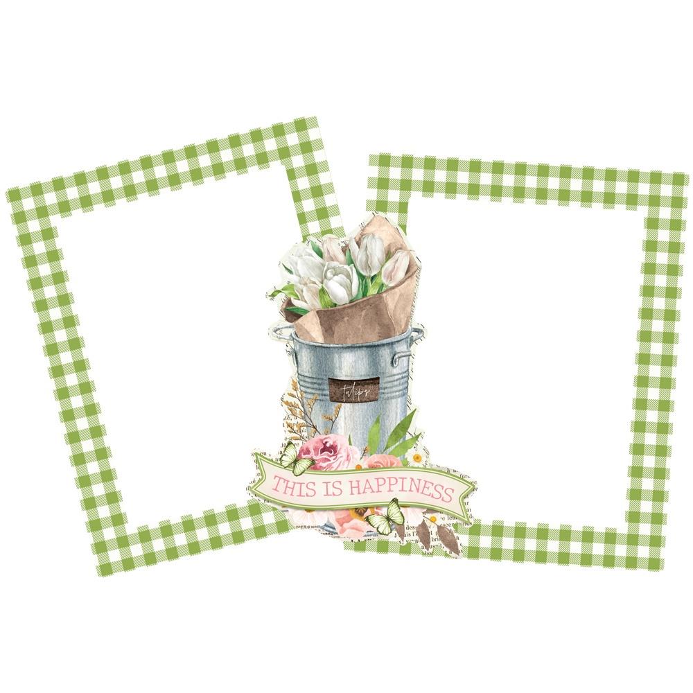 Simple Stories Vintage Flower Shoppe Chipboard Frames 24226 This Is Happiness