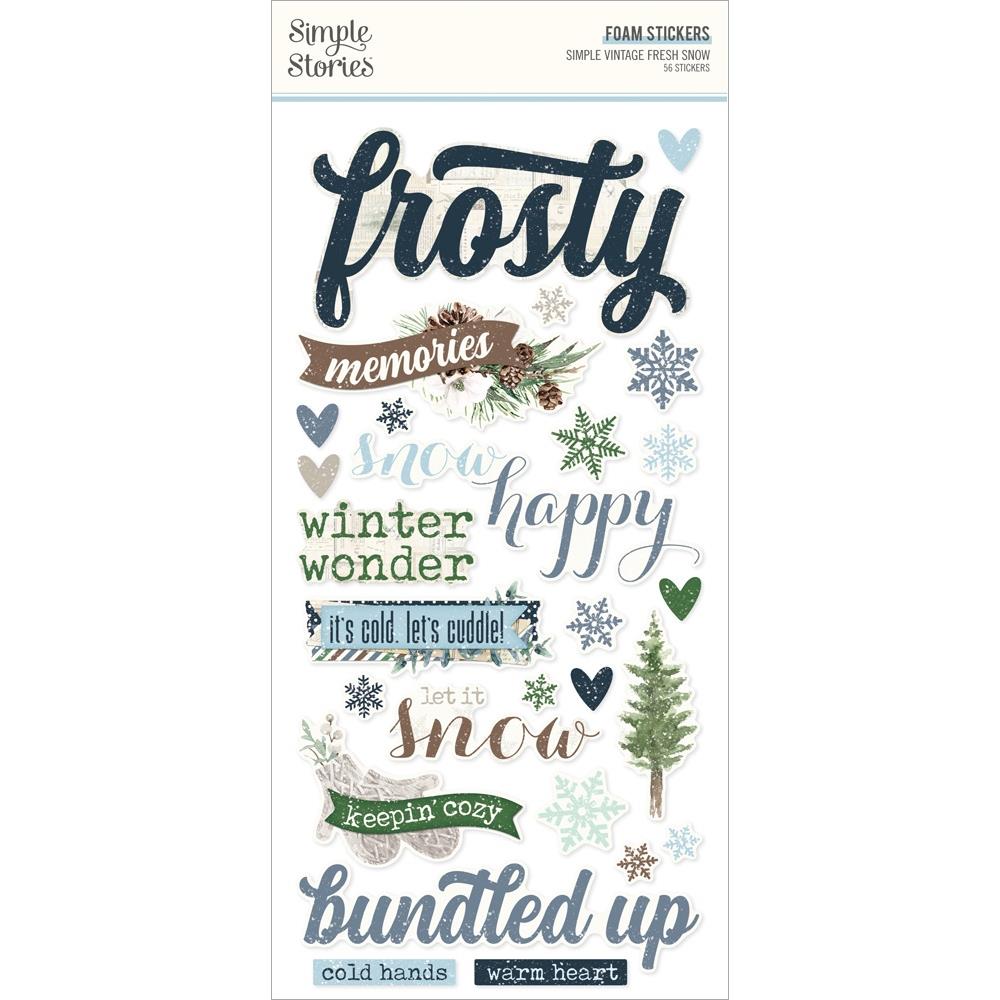 Simple Stories Vintage Fresh Snow Foam Stickers 23726