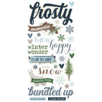 Simple Stories Vintage Fresh Snow Foam Stickers 23726 Winter Sentiments