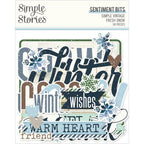 Simple Stories Vintage Fresh Snow Sentiment Bits And Pieces 23723