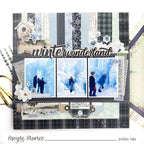 Simple Stories Vintage Fresh Snow Sentiment Bits And Pieces 23723 Ice Castle Layout