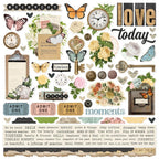 Simple Stories Vintage Junk Drawer 12 x 12 Collection Kit 26000 Cardstock Stickers