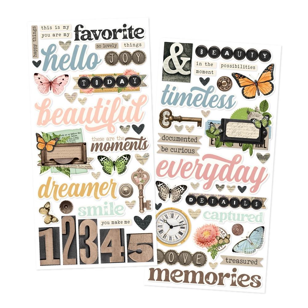 Simple Stories Vintage Junk Drawer Foam Stickers 26031 Alternate Images