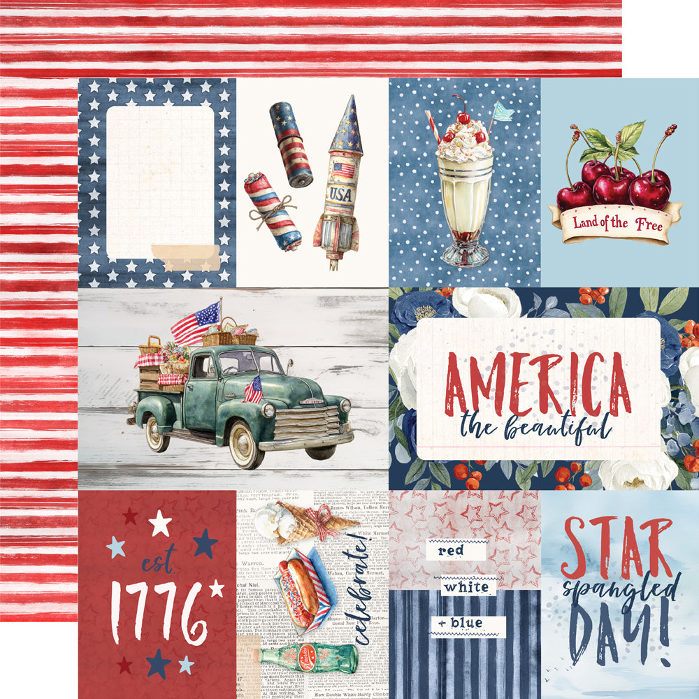 Simple Stories Vintage Land Of The Free 12 x 12 Collection Kit 26935 America The Beautiful