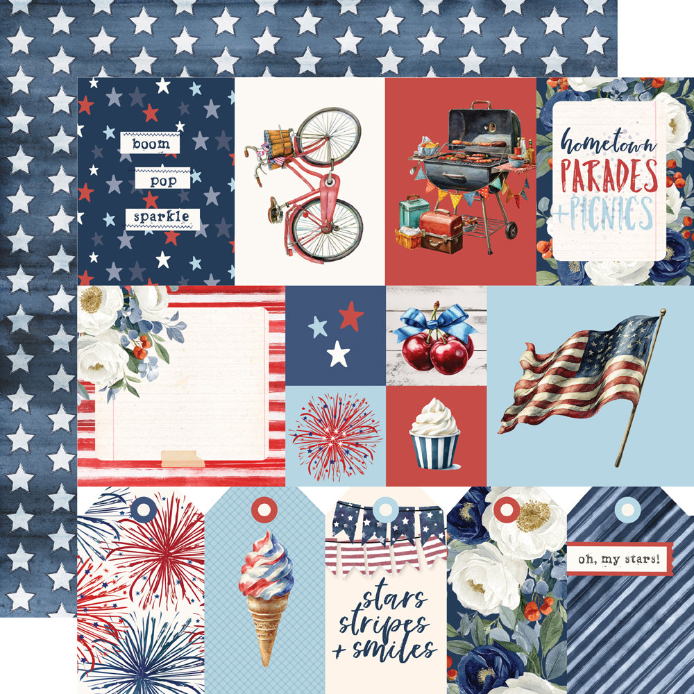 Simple Stories Vintage Land Of The Free 12 x 12 Collection Kit 26935 Patriotic Images