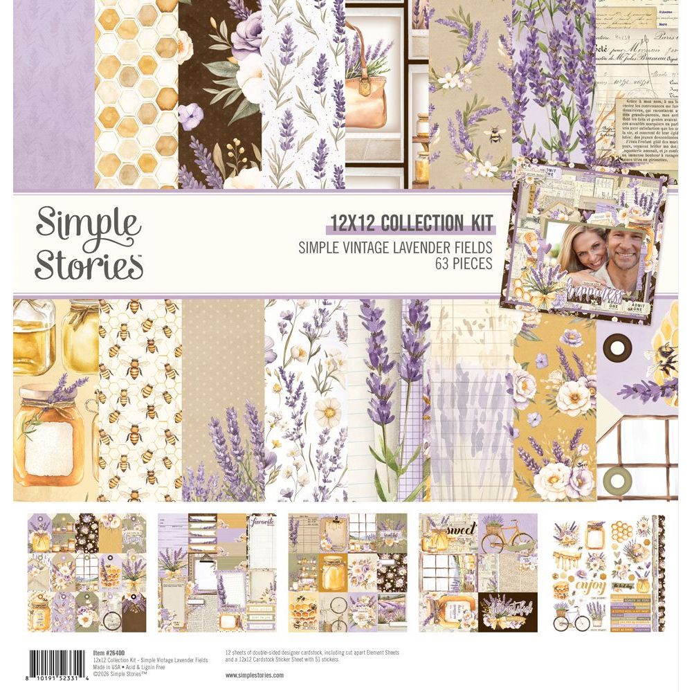 Simple Stories Vintage Lavender Fields 12 x 12 Collection Kit 26400