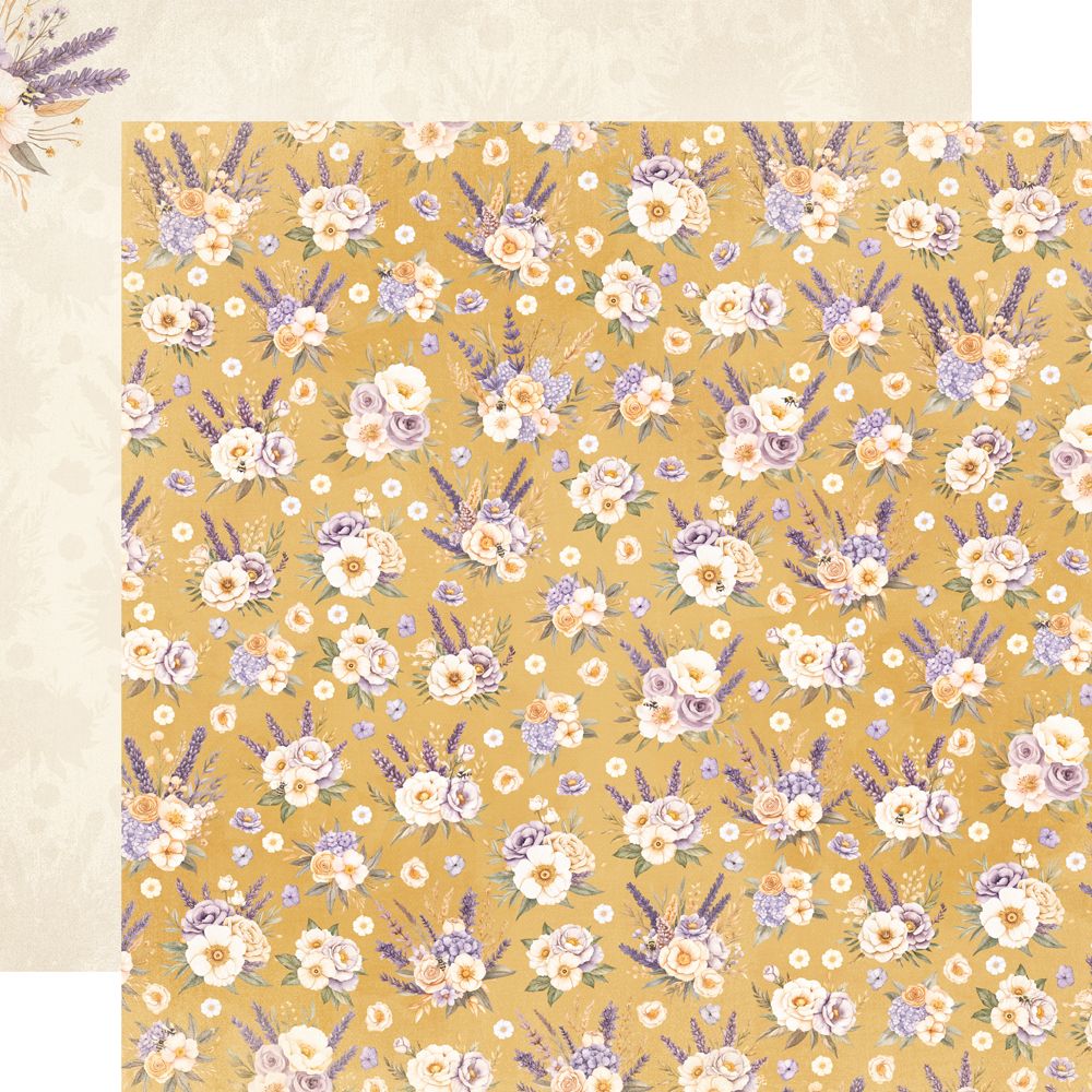 Simple Stories Vintage Lavender Fields 12 x 12 Collection Kit 26400 Bright Floral Layout