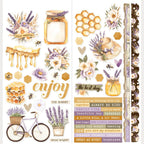 Simple Stories Vintage Lavender Fields 12 x 12 Collection Kit 26400 Cardstock Stickers