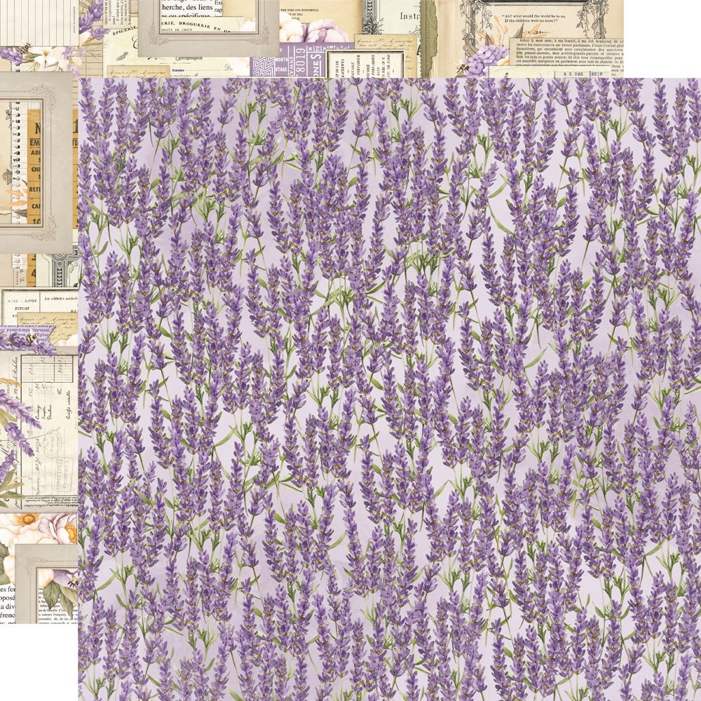 Simple Stories Vintage Lavender Fields 12 x 12 Collection Kit 26400 Purple Florals